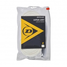 Dunlop Overgrip Viper Dry 0.6mm (ultra dry and durable) white - 30 pieces/zip bag